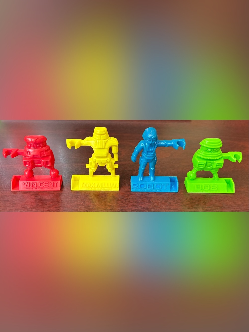 1979 Disneys Black Hole pencil holder cereal toys. Complete set